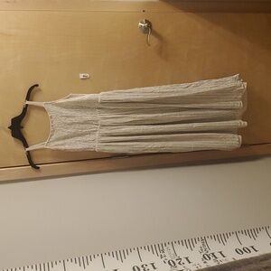 Old Navy White and Black Striped Midi Dress